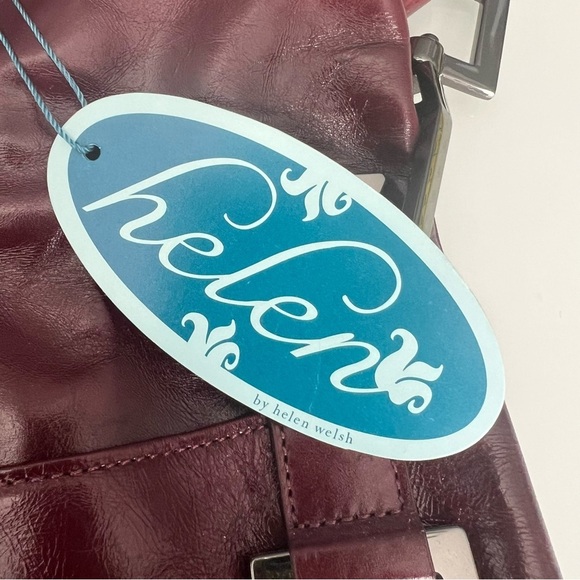 HELEN WELSH Leather Tote/Fold-over Purse in Oxblood BNWT — GORGEOUS!!! - Picture 4 of 5